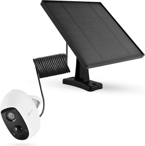 LEICKE Solarpanel kompatibel mit EZVIZ Outdoor Kameras C3A, wetterfest, einstellbare Halterung, unterbrechungsfreie Energieversorgung