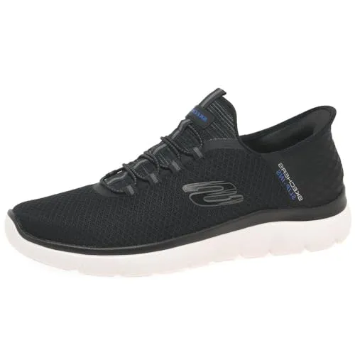 Skechers Summits High Range Herren Sneakers, Schwarz mit Mesh-Trimm - Herren-Sneaker mit weichem Mesh-Obermaterial, ideal für sportliche Aktivitäten. Die leichte, stoßdämpfende Zwischensohle sorgt für höchsten Komfort.