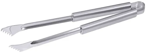 Contacto Edelstahl Grill-Zange 42 cm - Küchenzangen aus hochglänzendem Edelstahl 18/10, ideal für präzises Wenden von Grillgut dank gezahnter Greifer und ergonomischem Griff.