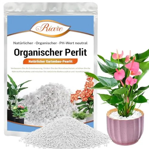 Riare Perlite für Pflanzen 2L, 3–6 mm Perlit für Erde & Hydrokultur | Grobkörniger Bodenverbesserer für lockere Erde, Drainage und Wurzelbelüftung bei Zimmerpflanzen, Orchideen und Sukkulenten