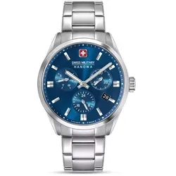 Swiss Military Hanowa SMWGK0005602 Herrenuhr - Armbanduhr für Herren mit hochwertigem Swiss Ronda Quarzwerk, Saphirglas und wasserdicht bis 10 Bar – ideal für anspruchsvolle Herrenmode.