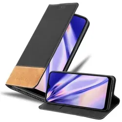 Cadorabo Hülle für Samsung Galaxy A10s / M01s Schutzhülle in Schwarz SHandyhülle Book Case Etui Kunstleder