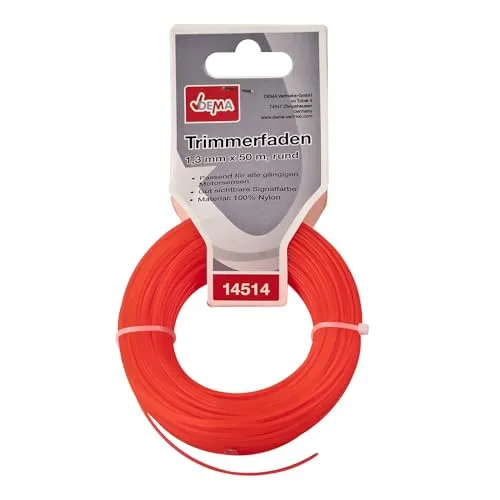 Trimmerfaden Mähfaden Ersatzfaden f. Rasentrimmer Motorsense 1,3 mm x 50 m rund