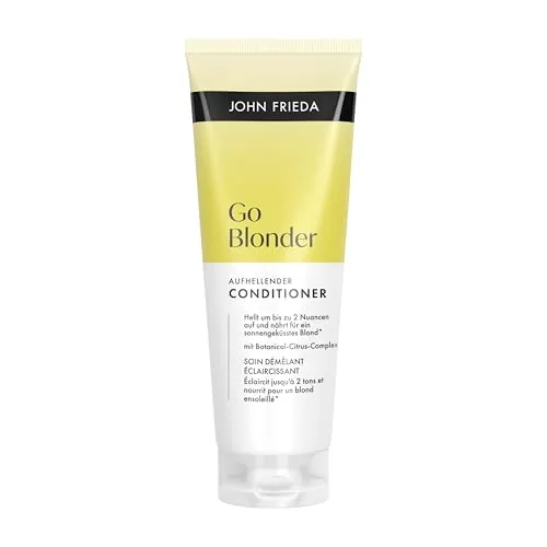 John Frieda Go Blonder Conditioner – Inhalt: 250ml – Haartyp: natürlich blondes und blond gefärbtes Haar, Highlights und Lowlights