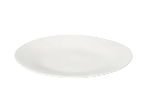 Broste Copenhagen Sandvig Essteller Ø 27 cm - Eleganter Essteller aus Porzellan, Ø27cm, spülmaschinen- und mikrowellengeeignet. Die Ivory-Farbe und feinen Strukturen verleihen jedem Tisch eine zeitlose Schönheit.