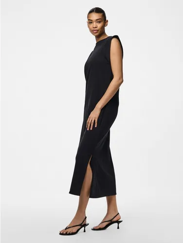 pieces Sweatkleid Chilli - Bequem und stylish - Sweatkleid in Schwarz, aus 60% Baumwolle und 40% Polyester, ideal für lässige Looks. Mit ärmellosem Design und lockerer Passform für hohen Tragekomfort.