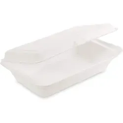 50x Bio Menü-Box aus Zuckerrohr, 250 x 162 x 63 mm von LogiPack GeRo