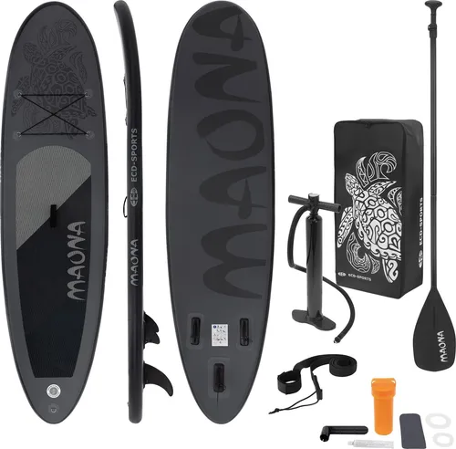 ECD Germany SUP-Board - Aufblasbares Stand-Up Paddle Board mit Komplettset - SUP-Board aus PVC mit Anti-Rutsch Belag, leicht und stabil, ideal für Freizeit und Sport. Komplettset inkl. Rucksack, Luftpumpe und Reparaturset.