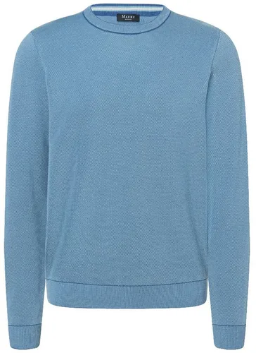 MAERZ Strickpullover Herren Baumwolle blau - Herren-Pullover aus weicher Baumwolle, strukturiert und klassisch geschnitten – ideal für stilvolle Freizeitlooks.