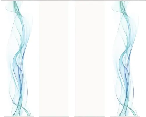 Schiebegardine Digitaldruck Haze blau 4er-Set 60x245 cm in petrol von Home Fashion