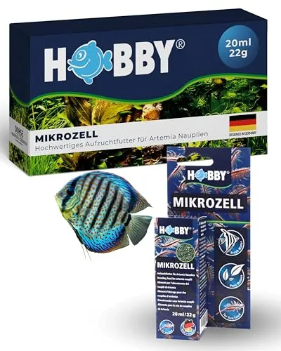 HOBBY Aquaristik Mikrozell I 20 ml I Aufzuchtfutter für Artemia Nauplien im Alter von 8-10 Tagen I Artemia Aufzuchtfutter mit Phytoplankton I vollwertiges Futter zur Lebendfutteraufzucht