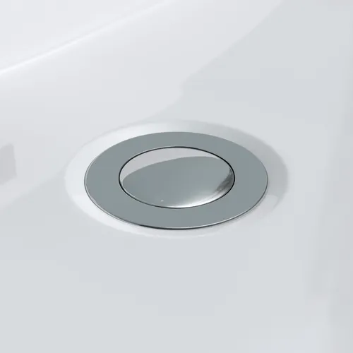 Design Überlauf Ablaufgarnitur Push-Open Pop-Up-Ventil Abfluss Chrom Puop02