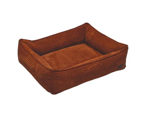 Designed by Lotte Ribbed Hundebett - Terrakotta 80x70x22 cm - Hundebetten mit gerippter Optik, robust und weich, ideal zum Kuscheln. Waschbarer Bezug und rutschfeste Unterseite für sicheren Halt.
