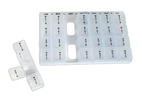 Tage PILLENBOX Pillendose Weiß Tablettenbox Medikamentenbox Pillen Dose Box 50 7