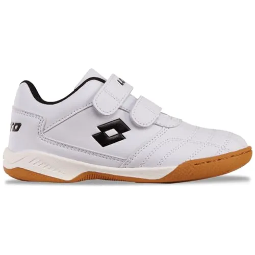 Lotto Pacer K 2600110K-1011 Hallenschuhe für Jungen, Weiß, Größe 32 - Sneaker für aktive Kids, ultraleicht mit atmungsaktivem Obermaterial und praktischem Klettverschluss für schnelles Anziehen – ideal für Sport und Freizeit.