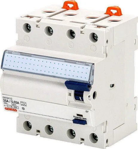 Fehlerstromschutzschalter IDP 4P 63A Typ A unverzögert - Steckdosen & Zubehör - Kompakter Fehlerstromschutzschalter mit Überstromschutz, ideal zum Schutz elektrischer Anlagen vor Fehlerströmen.