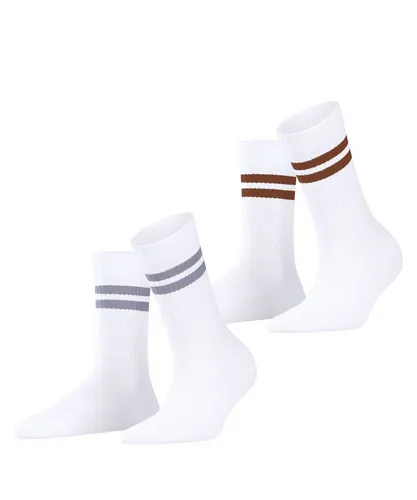 Esprit Socken Tennis Stripe 2-Pack (2-Paar) aus Biobaumwolle weiß 39-42