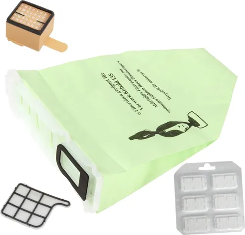 Staubsaugerbeutel Papier, Duft Hepafilter Motorfilter geeignet für Kobold 135,136 6