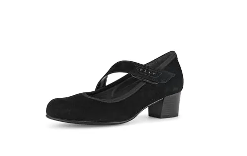 Gabor Damen Riemchen Pumps – Komfortable Mehrweite (H) - Damen-Pumps mit Klettverschluss und 4.5 cm Blockabsatz für optimalen Tragekomfort, perfekt für festliche Anlässe wie Oktoberfest oder Wiesn.