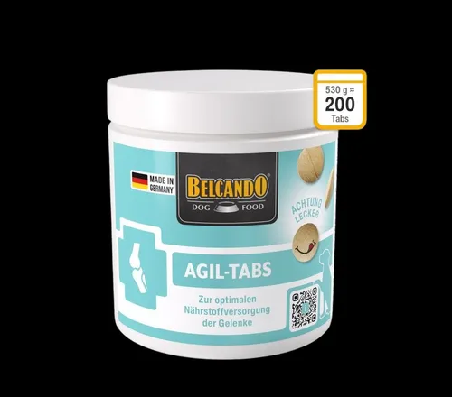 Belcando AGIL-Tabs 530g für Hunde - Ergänzungsfuttermittel für gesunde Gelenke und Bindegewebe. Ohne künstliche Zusätze, ideal für Hunde in den Größen L, M und XL.