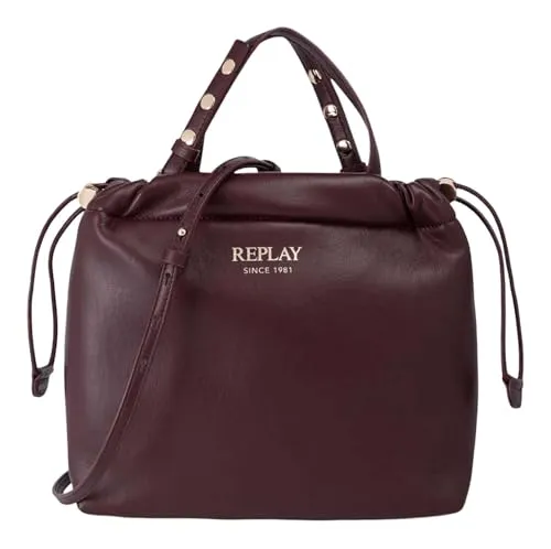 REPLAY Handtasche Huckleberry weinrot – Stilvoll und Praktisch - Die REPLAY Handtasche in weinrot bietet viel Stauraum, ist vielseitig einsetzbar und überzeugt durch ihr zeitloses Design. Ideal für Alltag und besondere Anlässe.
