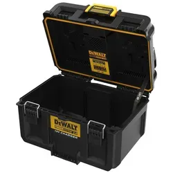 DEWALT Akkupack-Ladegerät DWST83471-QW - Innovatives Doppel-Ladegerät im ToughCase 2.0 für gleichzeitiges Laden von zwei 18V Akkus. Mit USB-Ports und optimalem Schutz durch IP65 Dichtung, ideal für Handwerker.