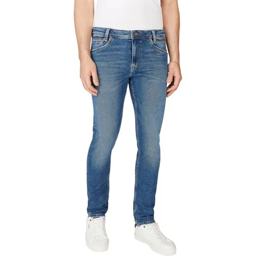 Pepe Jeans Tapered-fit-Jeans blau 33 - Hochwertige Tapered Jeans für Herren, aus 98% Baumwolle für optimalen Tragekomfort und eine moderne Passform. Ideal für lässige Outfits und vielseitige Kombinationsmöglichkeiten.