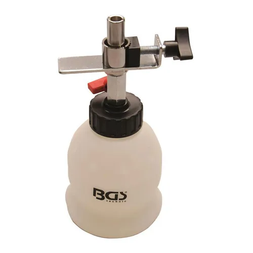 BGS Bremsflüssigkeits-Nachfüllflasche 1 l - Bremsen - Ideal zum Entlüften von Bremsanlagen, mit automatischer Nachfüllfunktion und praktischem Absperrventil für eine einfache Handhabung.