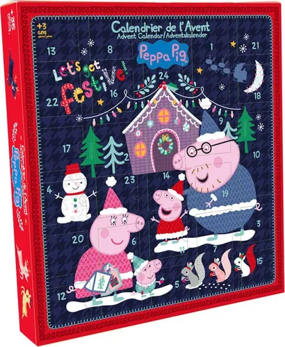 JEMINI Peppa Witz Adventskalender – 35 Überraschungen - Spielzeug-Adventskalender mit 35 Überraschungen, darunter Plüschtiere, Figuren und Weihnachtsdeko – ideal für Peppa Pig Fans und zur Vorfreude auf Weihnachten!