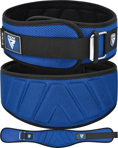 RDX Sports Arbeitsstützgürtel RX4 Gewichthebergürtel blau Medium - Robuster Gewichthebergürtel in Blau, Größe Medium, ideal für den professionellen Einsatz beim Training. Bietet optimale Unterstützung und Komfort.