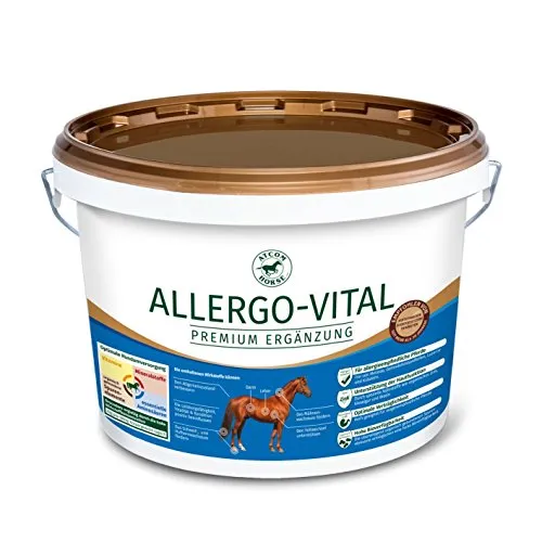 ATCOM ALLERGO-VITAL Pellets für Pferde 25 kg - Premium Ergänzungsfuttermittel für allergieempfindliche Pferde, unterstützt die Darmflora und das Immunsystem, frei von Melasse und Getreide für optimale Verträglichkeit.