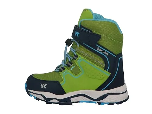 Lurchi 63L0003004 Schneestiefel, Green-Blue, 34 EU - Wanderschuhe mit robustem Design und neonfarbiger Wärmeisolierung für optimalen Komfort bei kaltem Wetter.