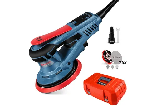 FANZWORK Exzenterschleifer EZ150A - 5mm Schleifhub, 150mm Schleifteller, 350W bürstenloser Motor, leicht und vibrationsarm für präzises Arbeiten