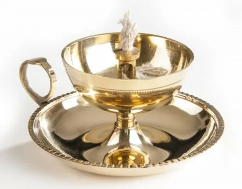 Ghee Lampe aus Messing, Kerzenersatz, Dekoration, Räuchergefäss