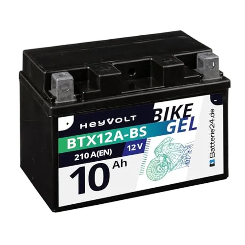 HeyVolt GEL Motorradbatterie 12V 10Ah