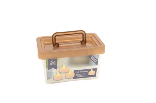 LED-Teelichter-Box 24er Set - Flackerndes Licht für stimmungsvolle Deko - Kerzen - 24 batteriebetriebene LED-Teelichter in warmweißem Licht, ideal für eine gemütliche Atmosphäre ohne Brandgefahr.