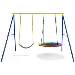 COSTWAY Doppelschaukel mit Gestell