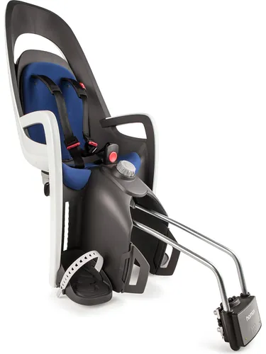 Hamax Caress Fahrradkindersitz mit abschließbarer Rahmenhalterung - Kinderfahrsitz mit ergonomischer Schlafposition und höhenverstellbarer Rückenstütze, sicher und komfortabel für kleine Radfahrer.
