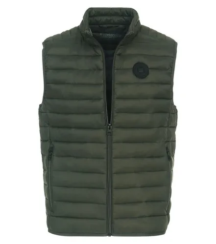 Redmond Weste uni Grün S - Herren-Westen, modisch gesteppt mit zwei Reißverschlusstaschen für hohen Tragekomfort und ein klassisches Design.