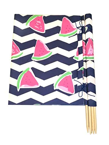 Windschutz 8m x 80cm für Strand und Garten – SICHTSCHUTZ mit Wassermelonen-Motiv - Gartensichtschutz für Strand und Camping, schützt vor Wind und neugierigen Blicken. Mit 100% Polyester und 7 Holzstäben, ideal für entspannte Sommertage.