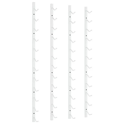 vidaXL 2X Wand Weinregal für 12 Flaschen in weiß von vidaXL