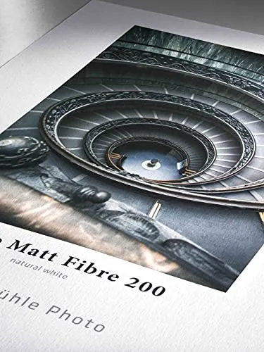 Hahnemühle 10643102 Photo Matt Fibre Papier, 200 g/m², 17 Zoll Rolle, 432 mm x 30 m, naturweiß