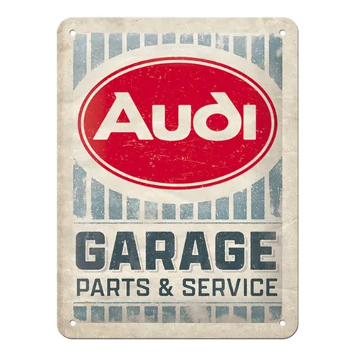 Vintage Blechschild - Audi Garage