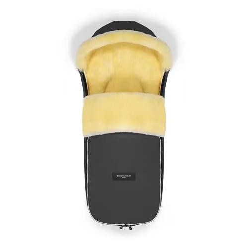 Werner Christ Baby Fußsack LADIS für YOYO® Kinderwagen - Hochwertiger Lammfellfußsack für klappbare Kinderwagen, schützt vor Kälte und kann auch an warmen Tagen genutzt werden. Inklusive praktischer Tasche zum Verstauen.
