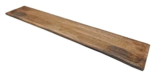 Mango Servierplatte lebensmittelecht - 89 x 15 cm - Servierplatte aus massivem Mango Holz, ideal zum Präsentieren von Käse und Wurst. Mit Anti-Rutsch-Pads für sicheren Halt und Schutz Ihrer Tischoberfläche.