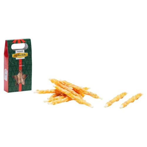 Beeztees Hundesnack X-Mas Kausticks Huhn 8 Stück - 12,5 cm für Hunde