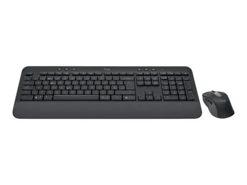 Logitech Signature MK650 Combo for Business - Kabelloses Tastatur-Maus-Set in Grafit, 10 m Reichweite und ergonomische Handballenauflage für komfortables Arbeiten