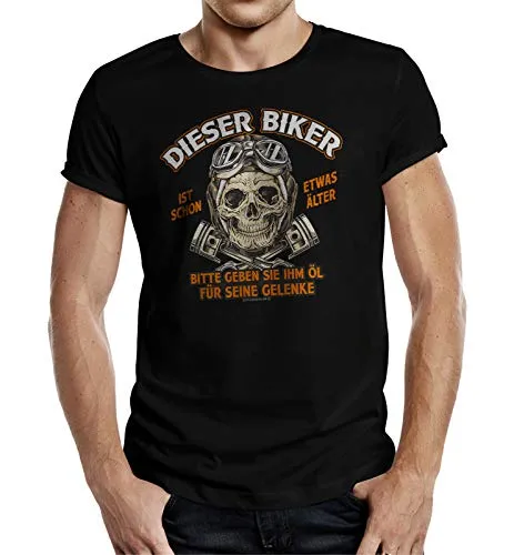 Biker T-Shirt als Geschenk für ältere Motorradfahrer im Ruhestand oder zum Geburtstag