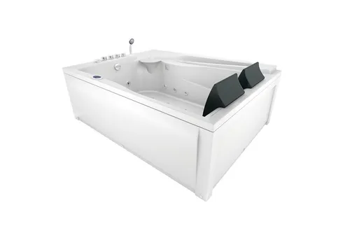 AcquaVapore Whirlpool-Badewanne Whirlpool Pool Badewanne Wanne W12H-A-ALL 135x180, (1-tlg), mit Ablaufgarnitur