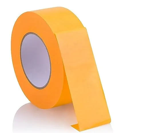 Profi Goldband Klebeband 50 m Rolle x 40 mm - Malerband Gold Kreppband - Abdeckband für Maler und Lackierer - Krepp für Innen und Außen - Malerkrepp - Vielseitiges Klebeband für Malerarbeiten